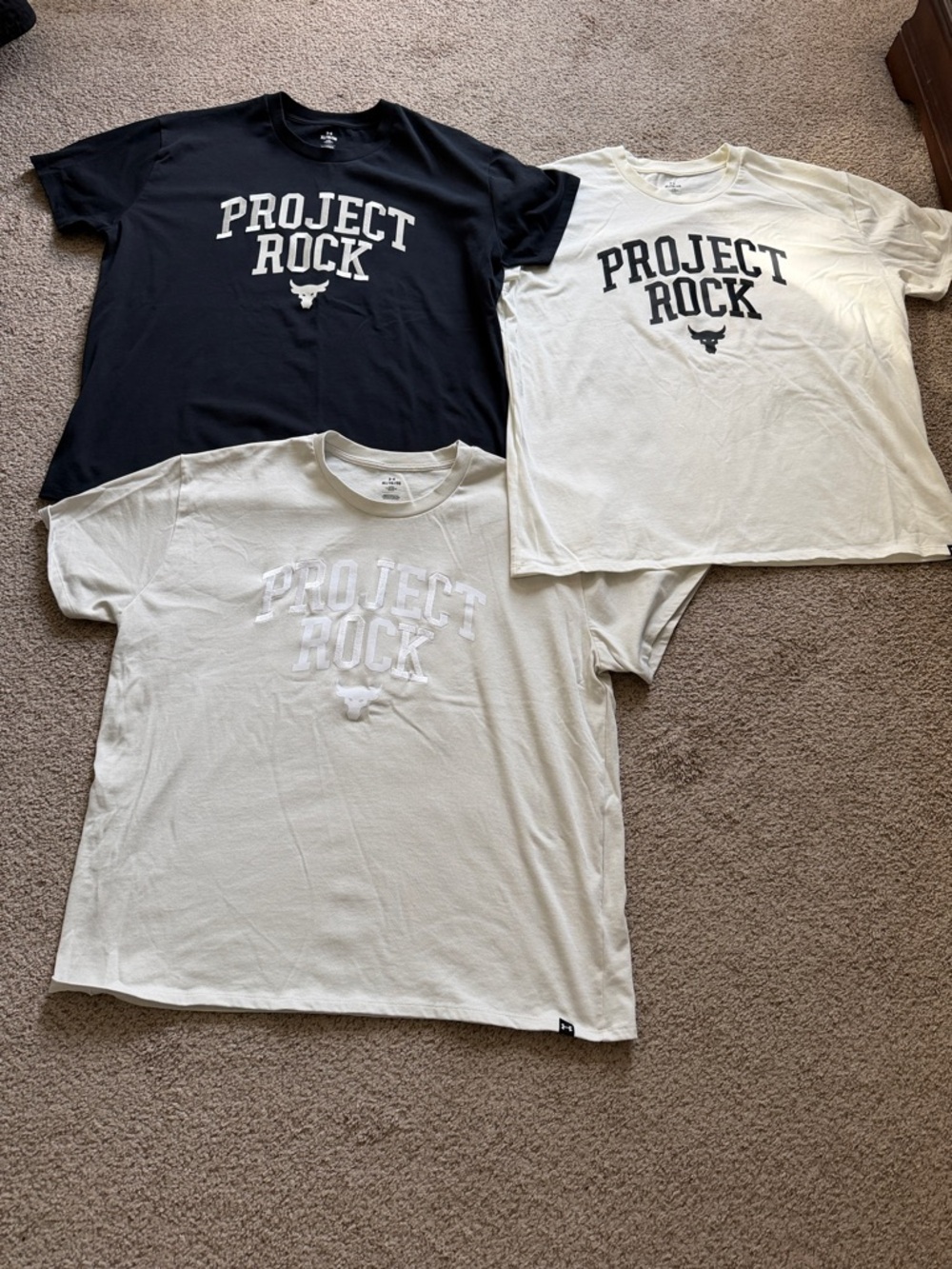 Under Armour Project Rock oversized Tshirts bundle (3)